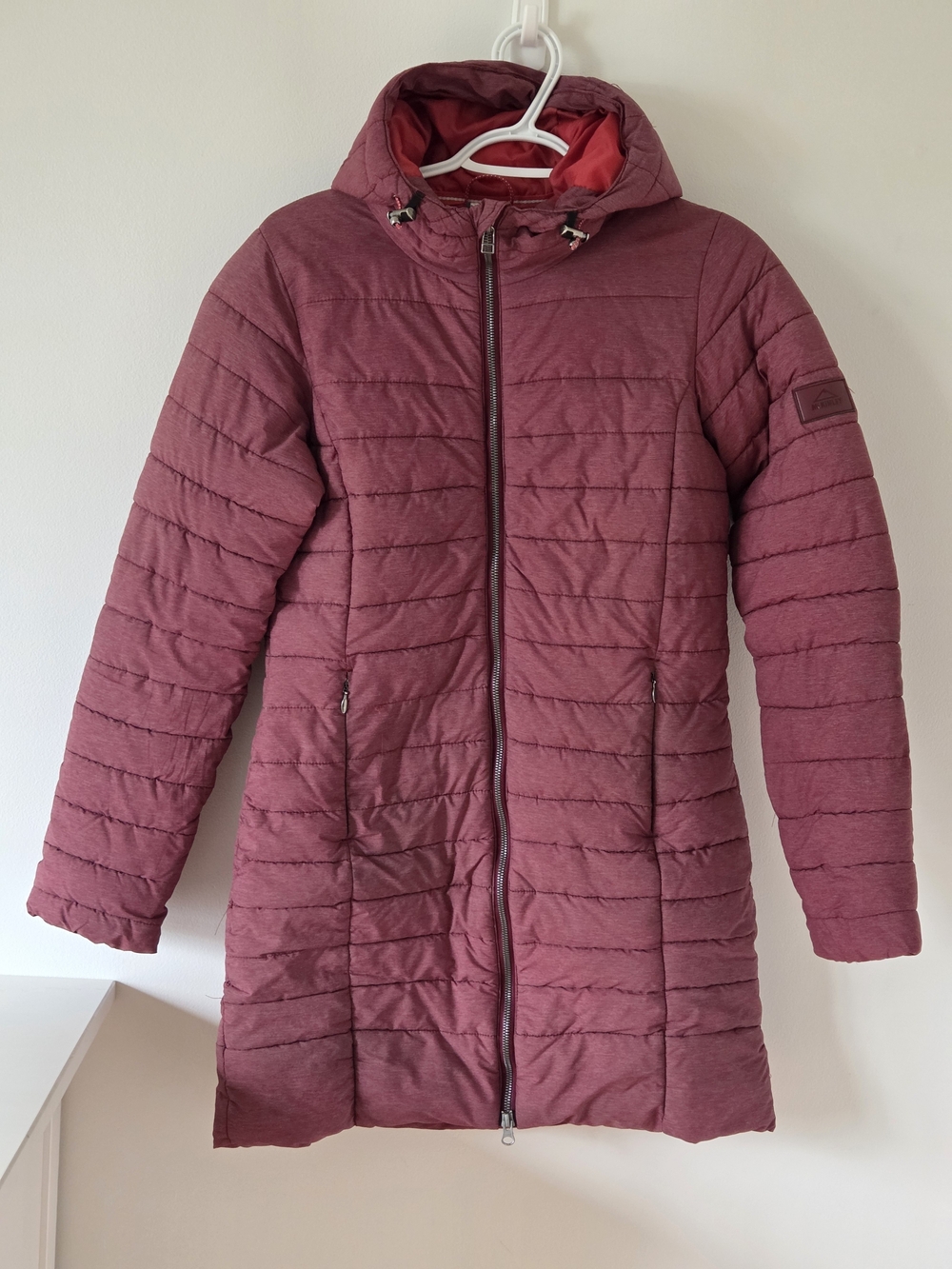 McKinley Heather Burgundy Long Puffer Jacket Winter Coat Small S